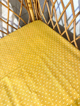 Mustard Tick Cot Fitted Sheet
